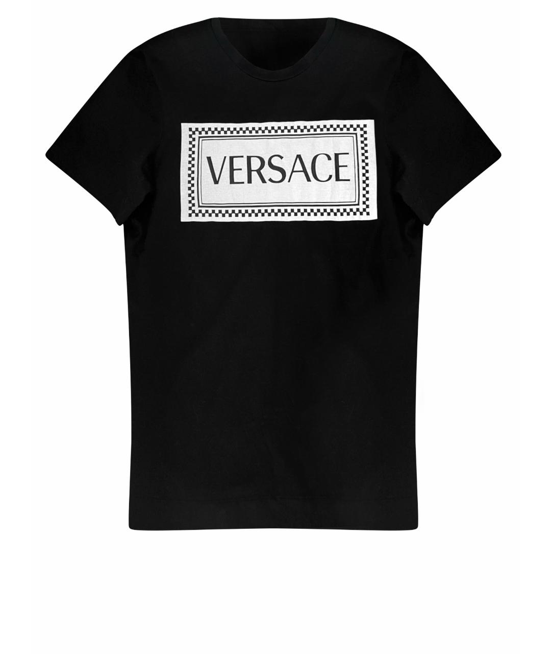 VERSACE Черная хлопковая футболка, фото 1