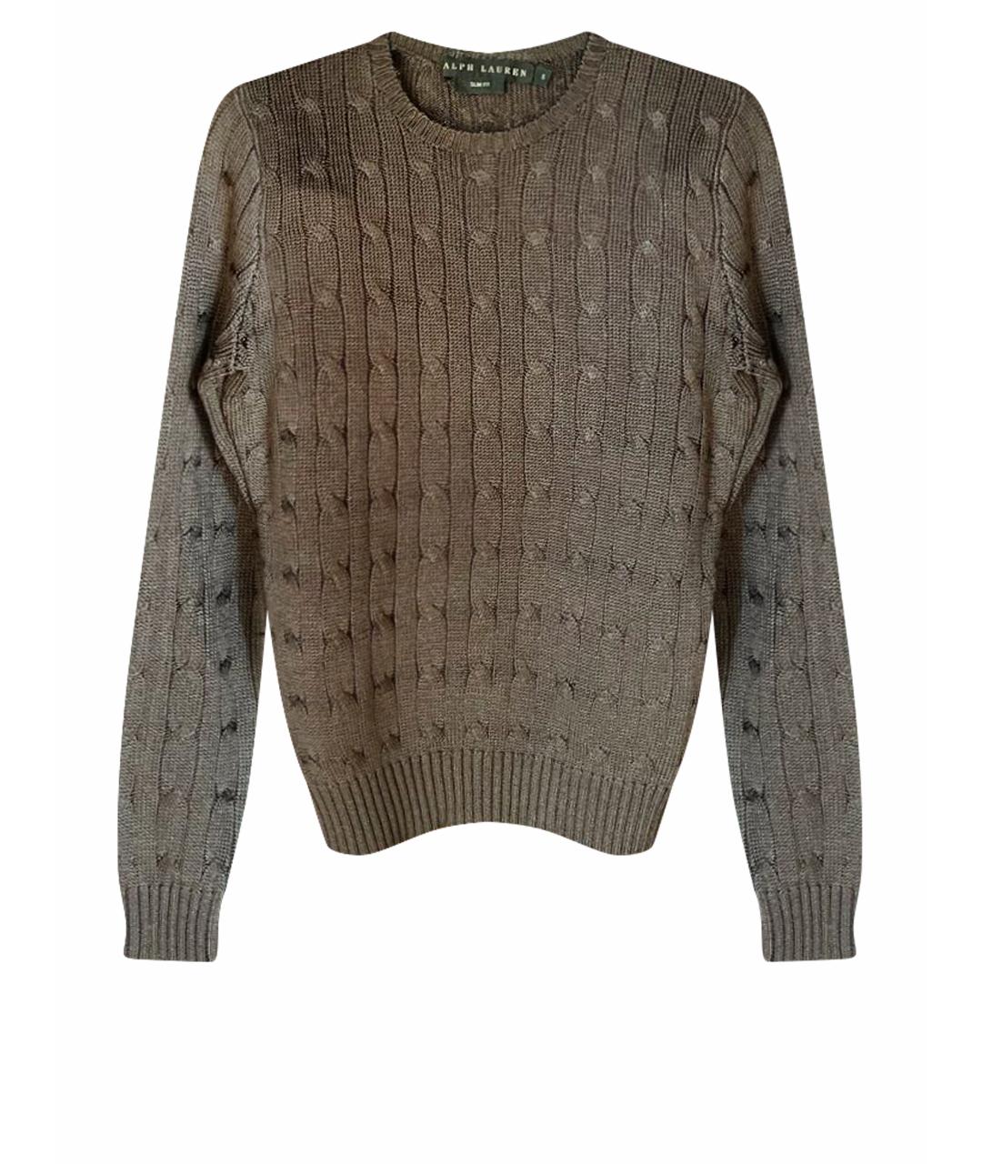 RALPH LAUREN Коричневый шелковый джемпер / свитер, фото 1