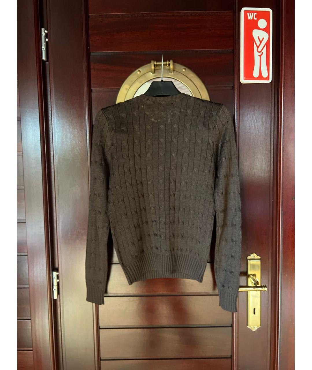 RALPH LAUREN Коричневый шелковый джемпер / свитер, фото 2