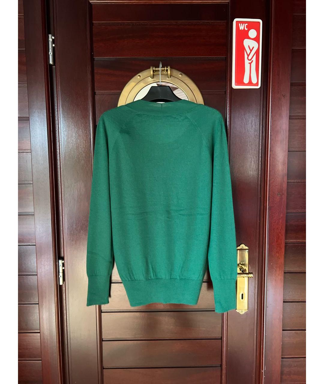 ALEXANDER MCQUEEN Зеленый кашемировый джемпер / свитер, фото 2