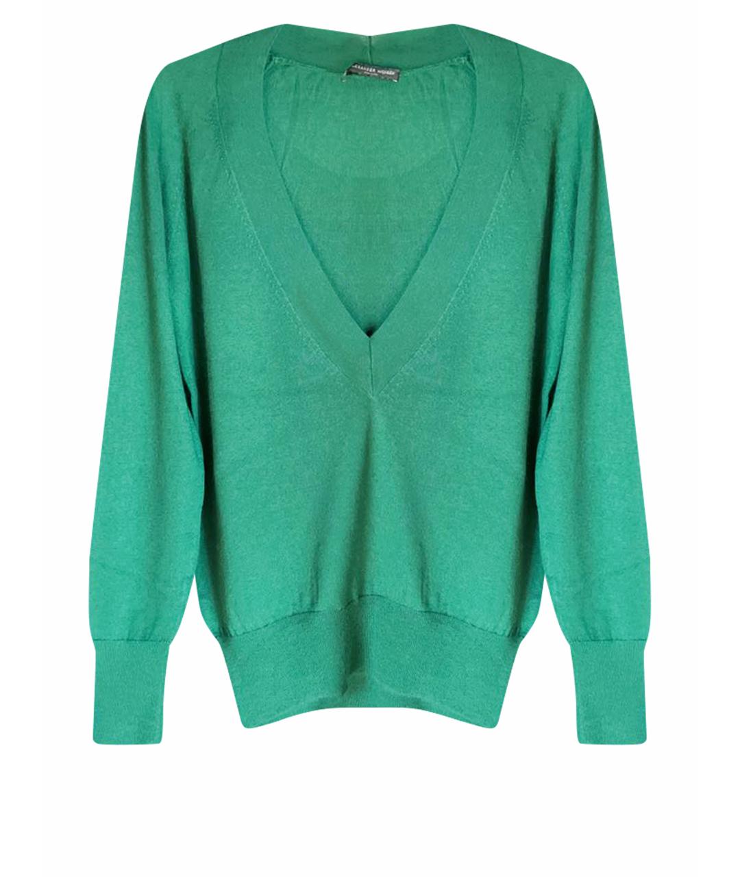 ALEXANDER MCQUEEN Зеленый кашемировый джемпер / свитер, фото 1