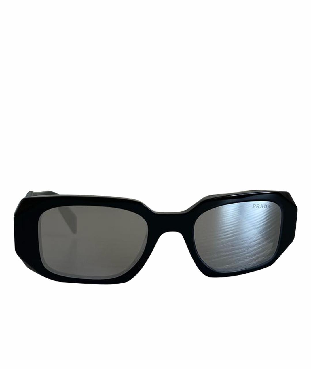 PRADA Черные пластиковые солнцезащитные очки, фото 1
