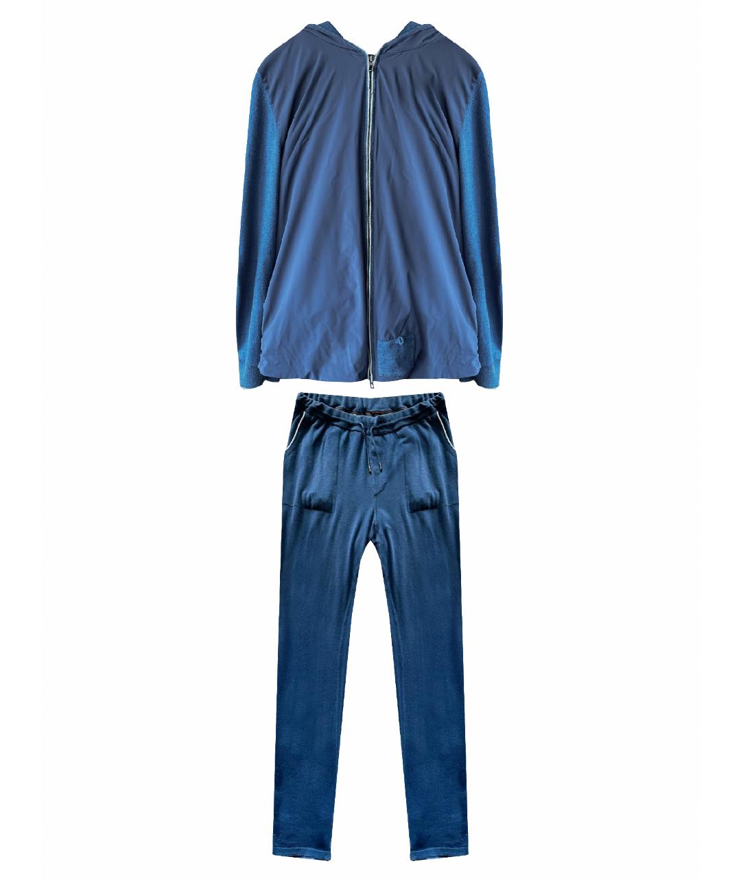 LORO PIANA Синий кашемировый спортивный костюм, фото 1