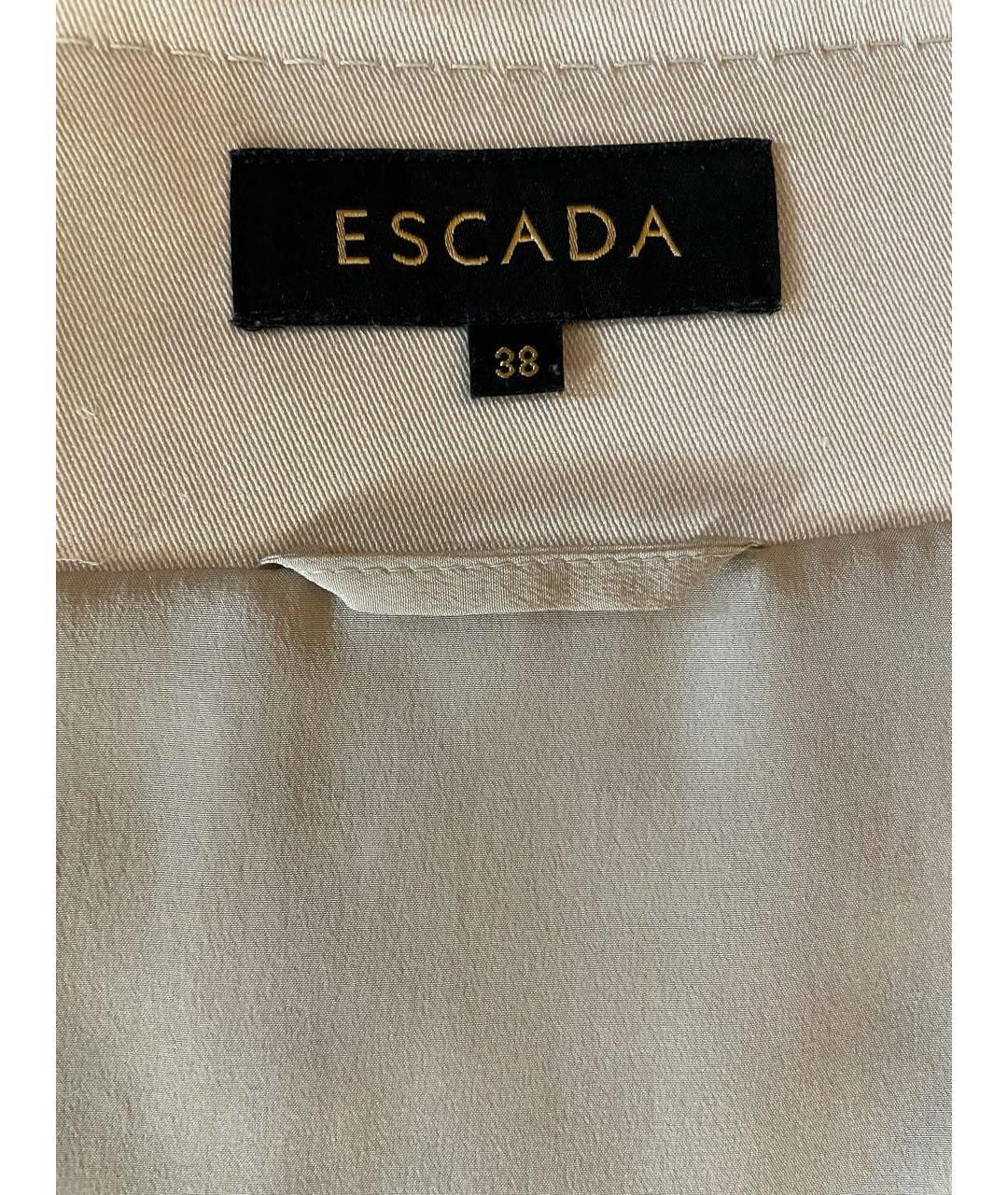 ESCADA Бежевое полиэстеровое пальто, фото 3