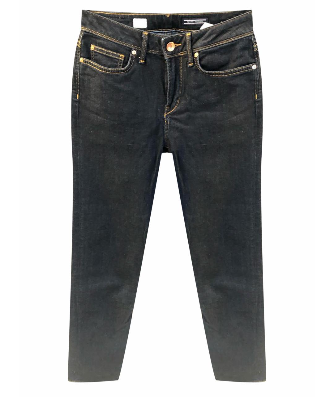 TOMMY HILFIGER Темно-синие хлопковые прямые джинсы, фото 1
