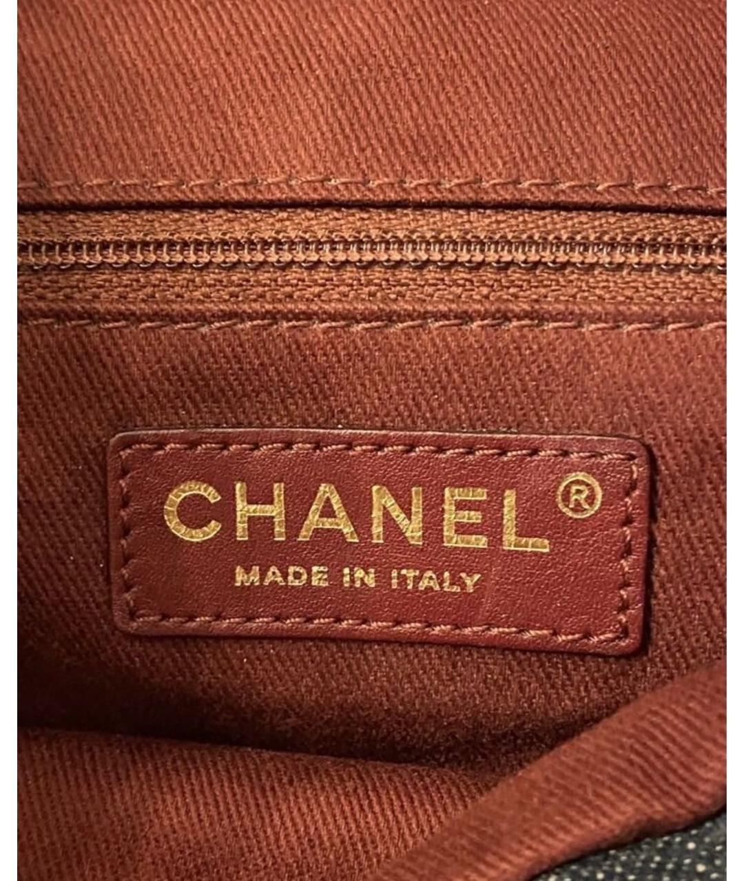 CHANEL Темно-синий деним рюкзак, фото 6