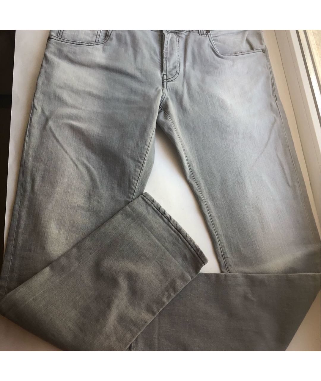 LIU JO Серые хлопко-эластановые джинсы скинни, фото 4