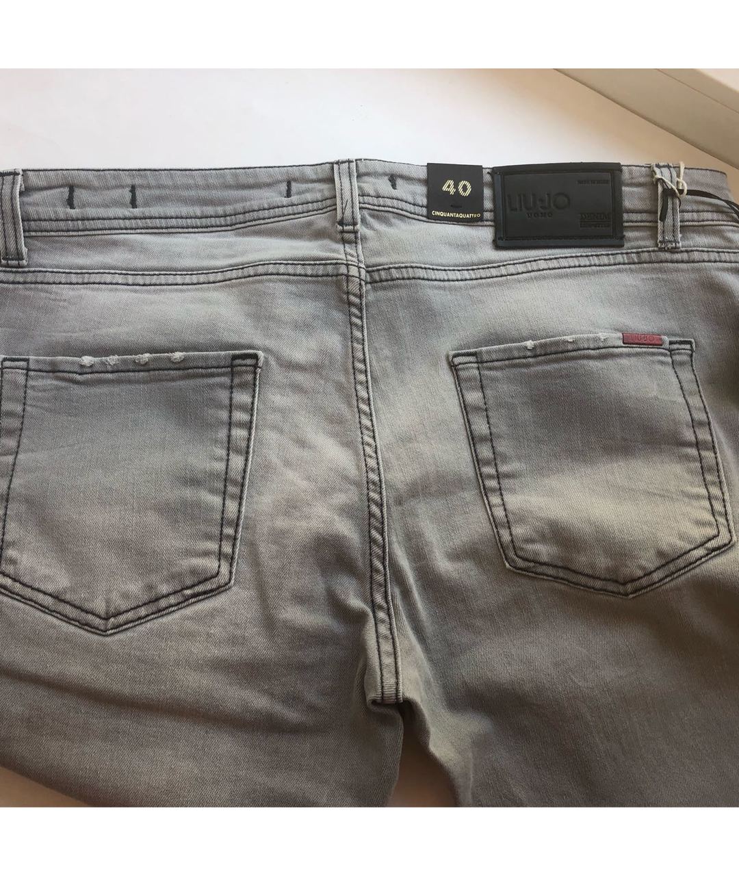 LIU JO Серые хлопко-эластановые джинсы скинни, фото 2