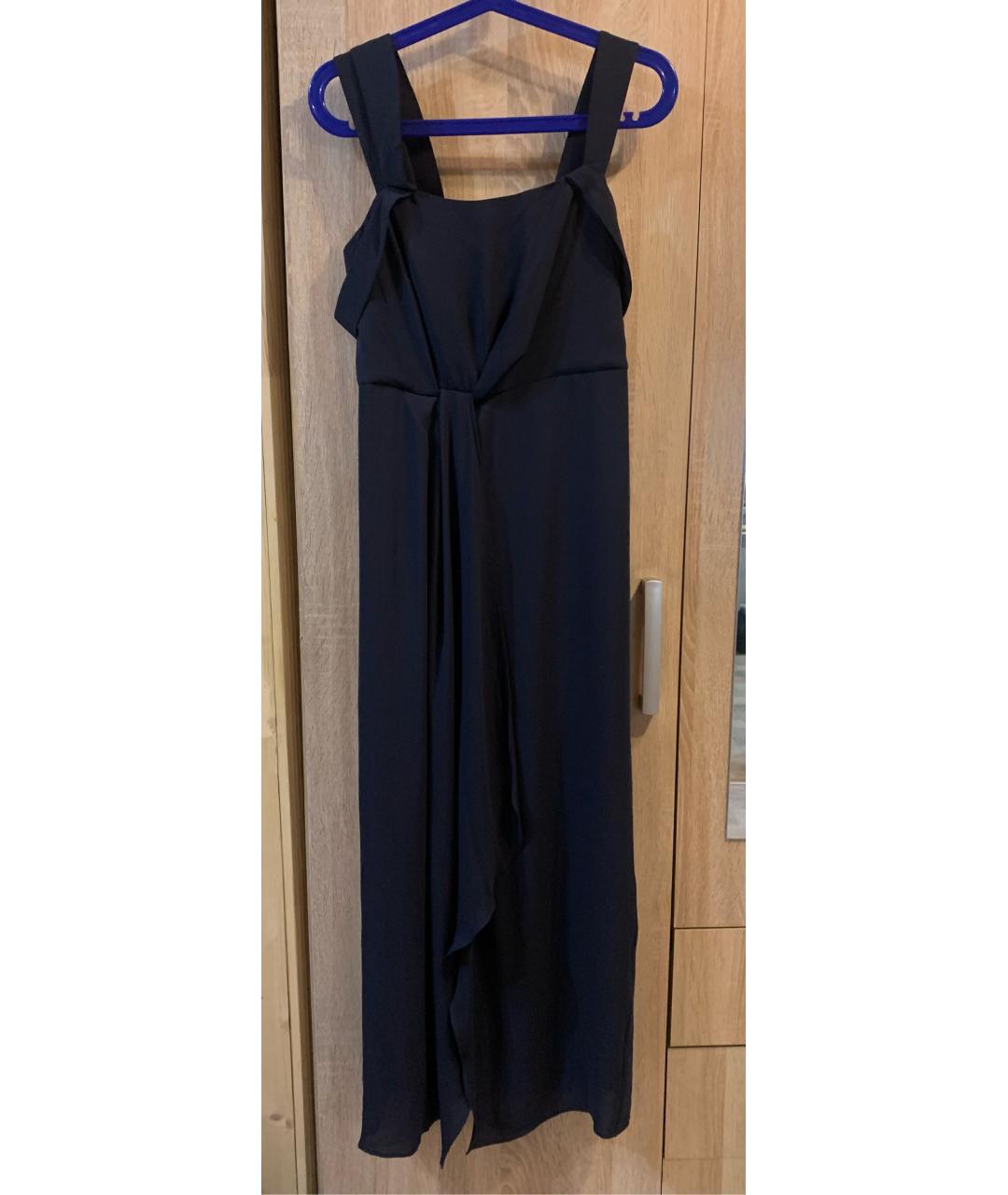 HALSTON HERITAGE Темно-синее полиэстеровое вечернее платье, фото 6