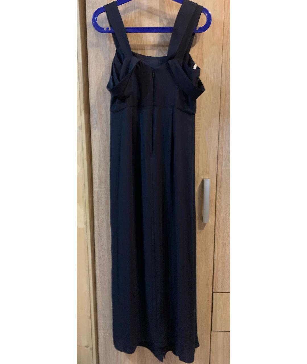 HALSTON HERITAGE Темно-синее полиэстеровое вечернее платье, фото 2