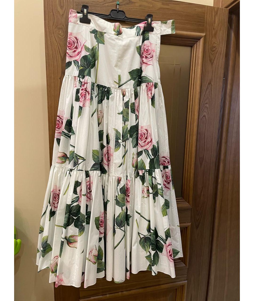DOLCE&GABBANA Мульти хлопковая юбка макси, фото 2