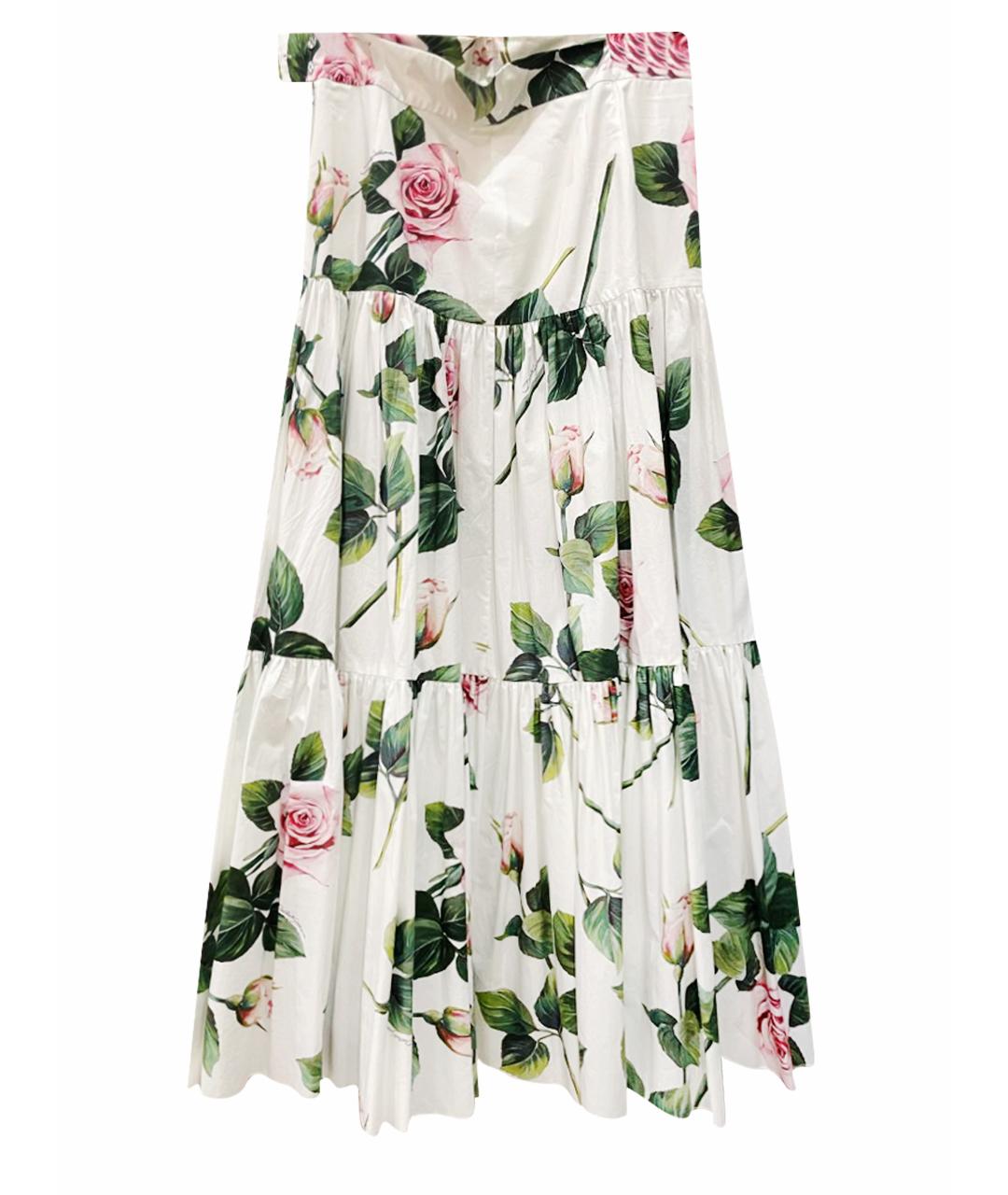 DOLCE&GABBANA Мульти хлопковая юбка макси, фото 1