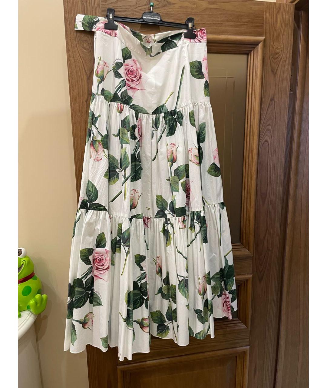 DOLCE&GABBANA Мульти хлопковая юбка макси, фото 8