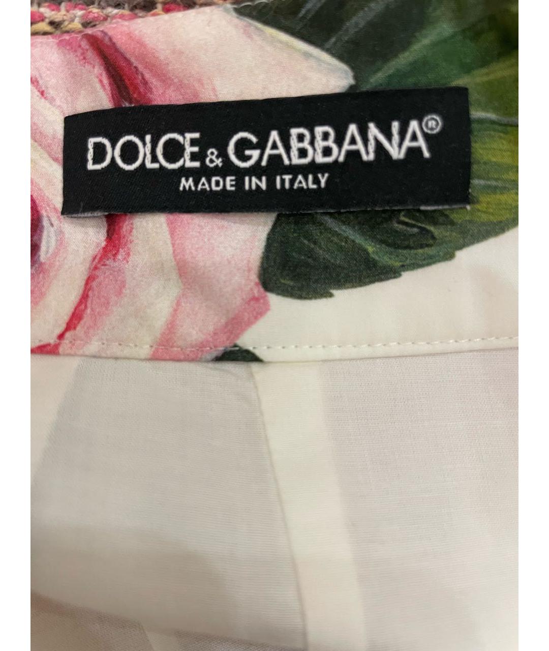 DOLCE&GABBANA Мульти хлопковая юбка макси, фото 3