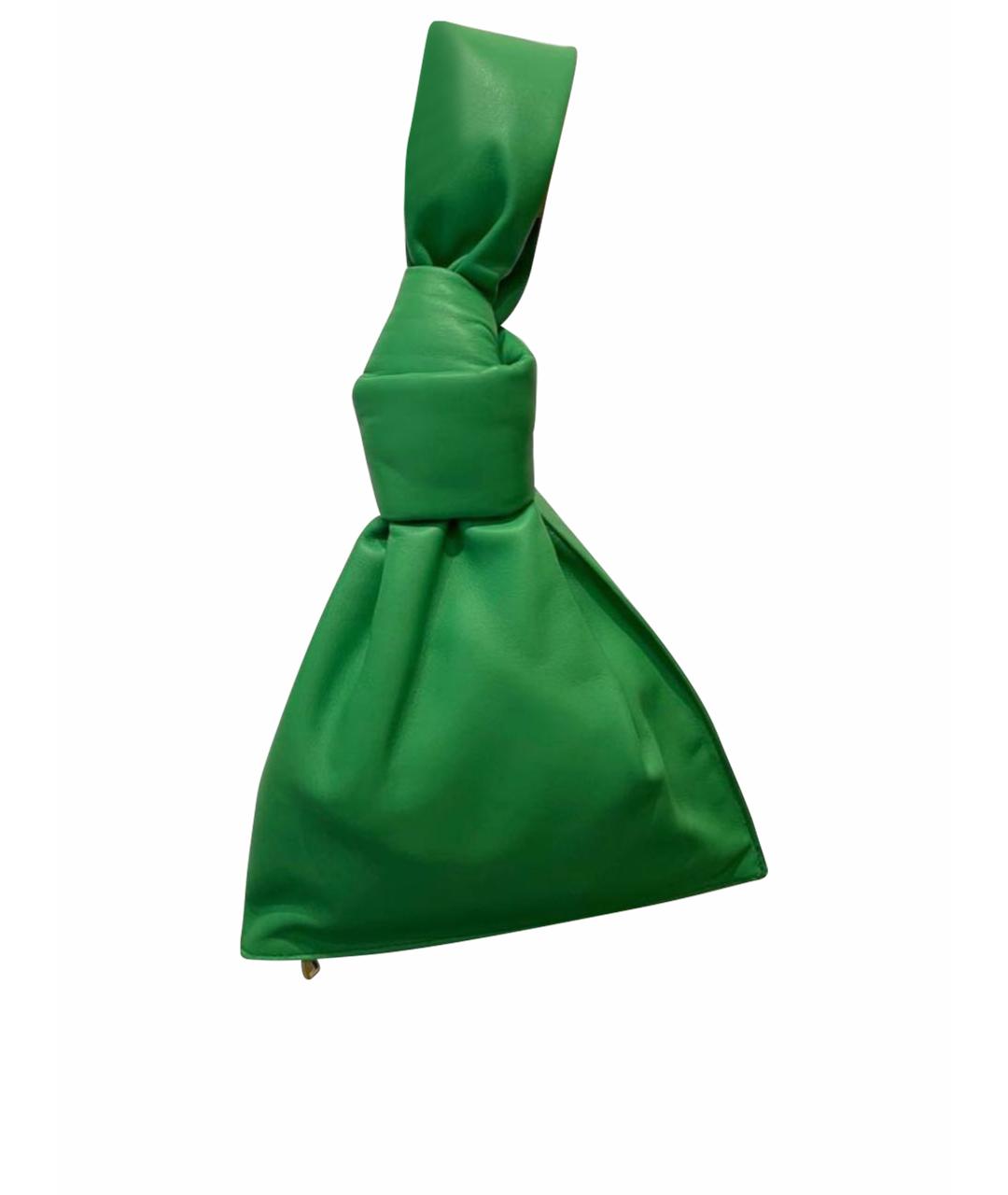 BOTTEGA VENETA Зеленая кожаная сумка с короткими ручками, фото 1