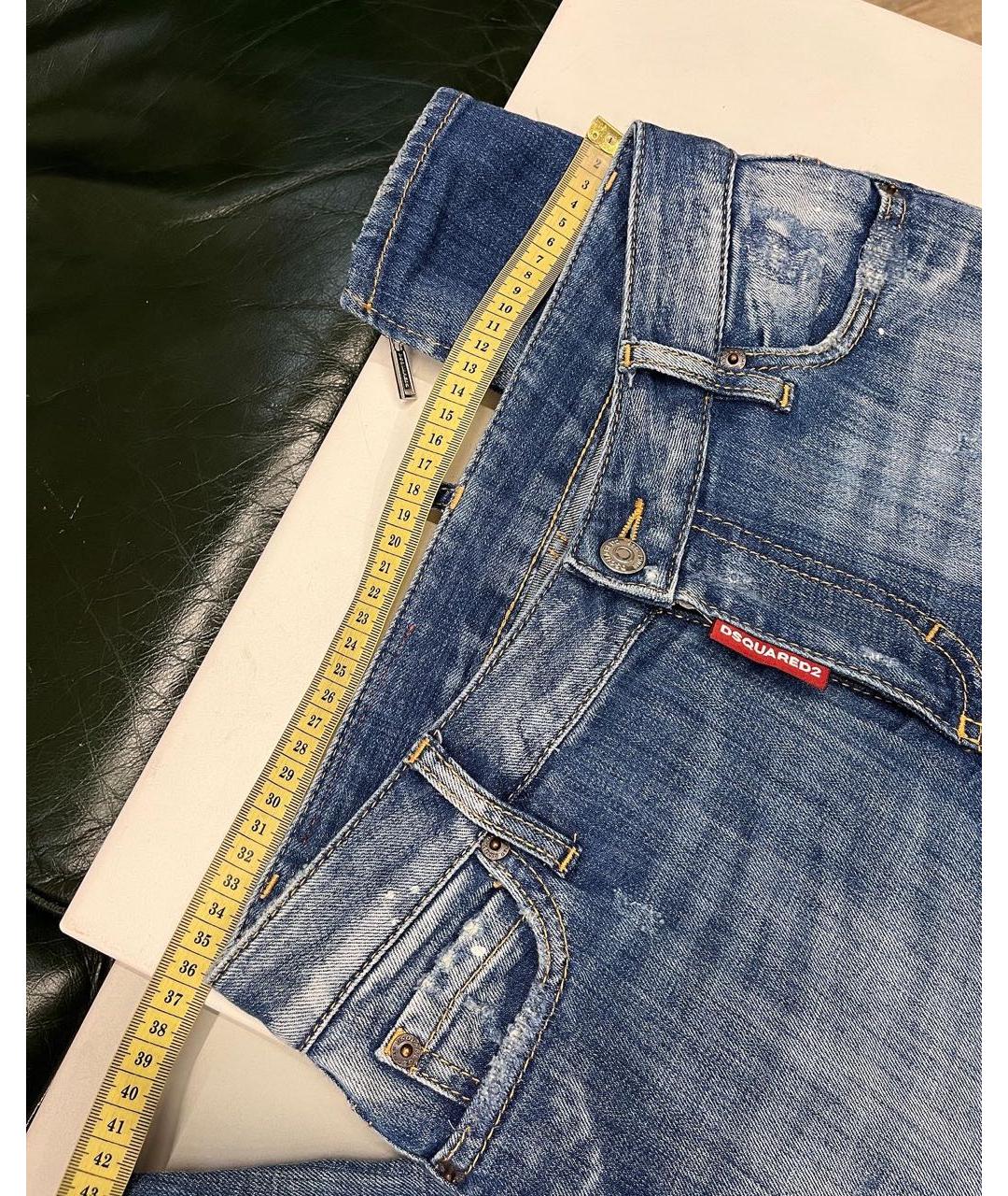 DSQUARED2 Синие хлопко-эластановые джинсы слим, фото 5