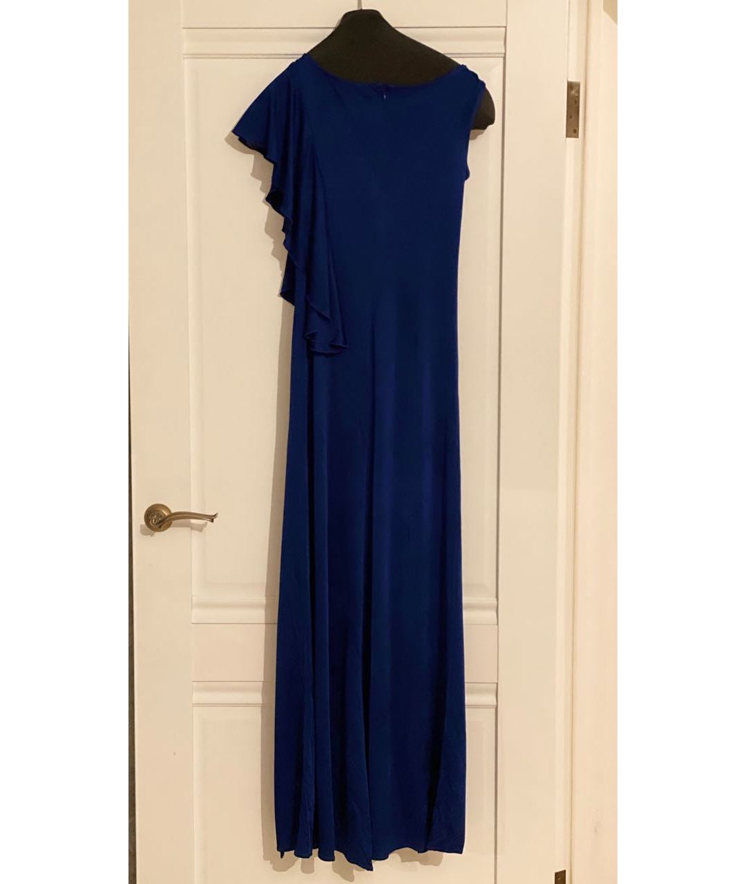 BLUMARINE Синее полиэстеровое вечернее платье, фото 2