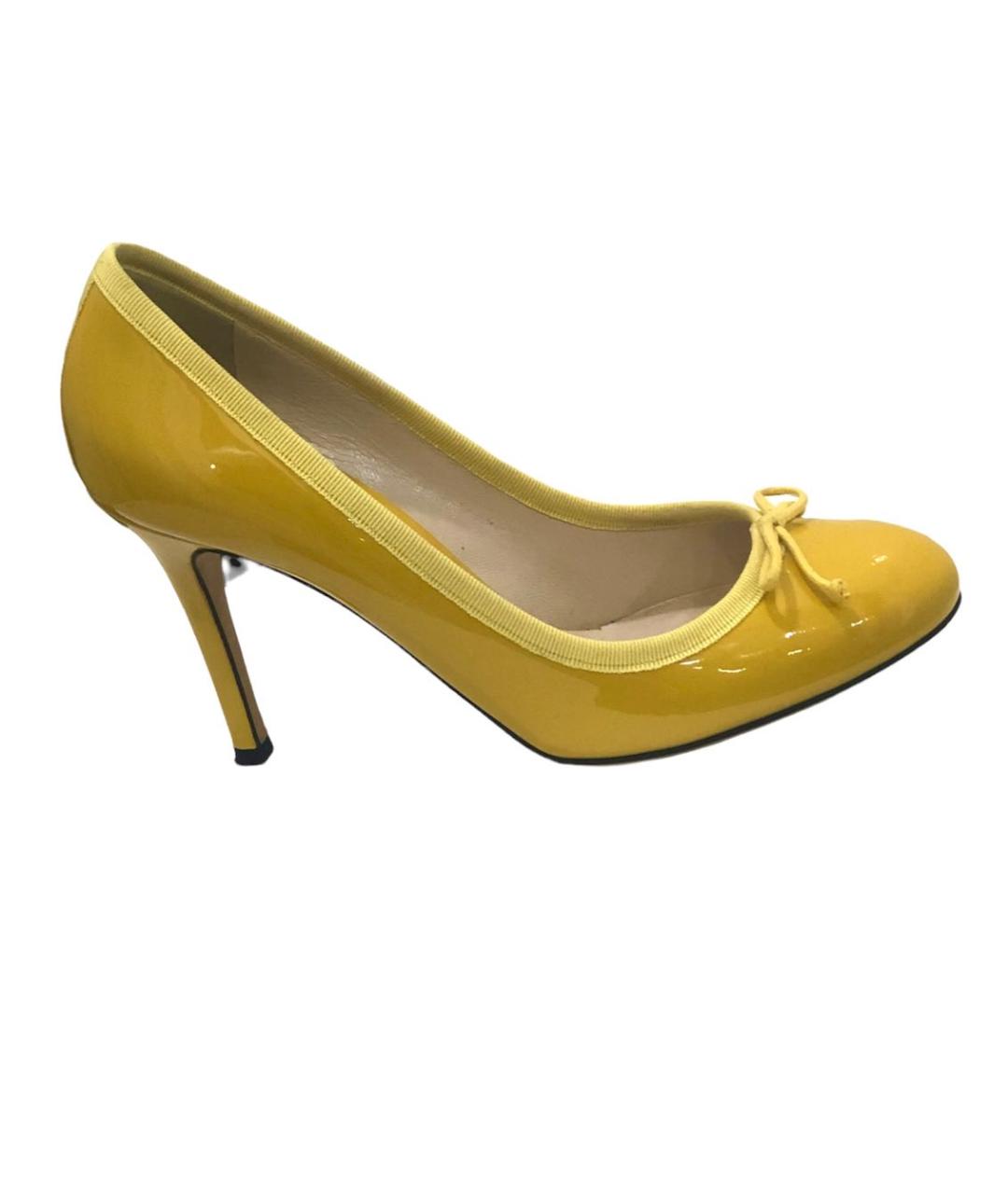 DOLCE&GABBANA Желтые туфли из лакированной кожи, фото 1