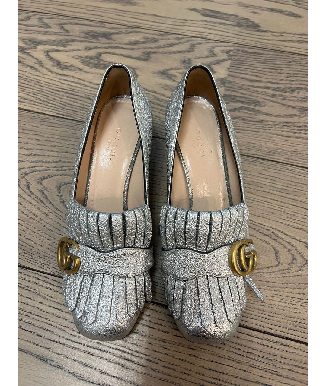 GUCCI Серебряные туфли, фото 2