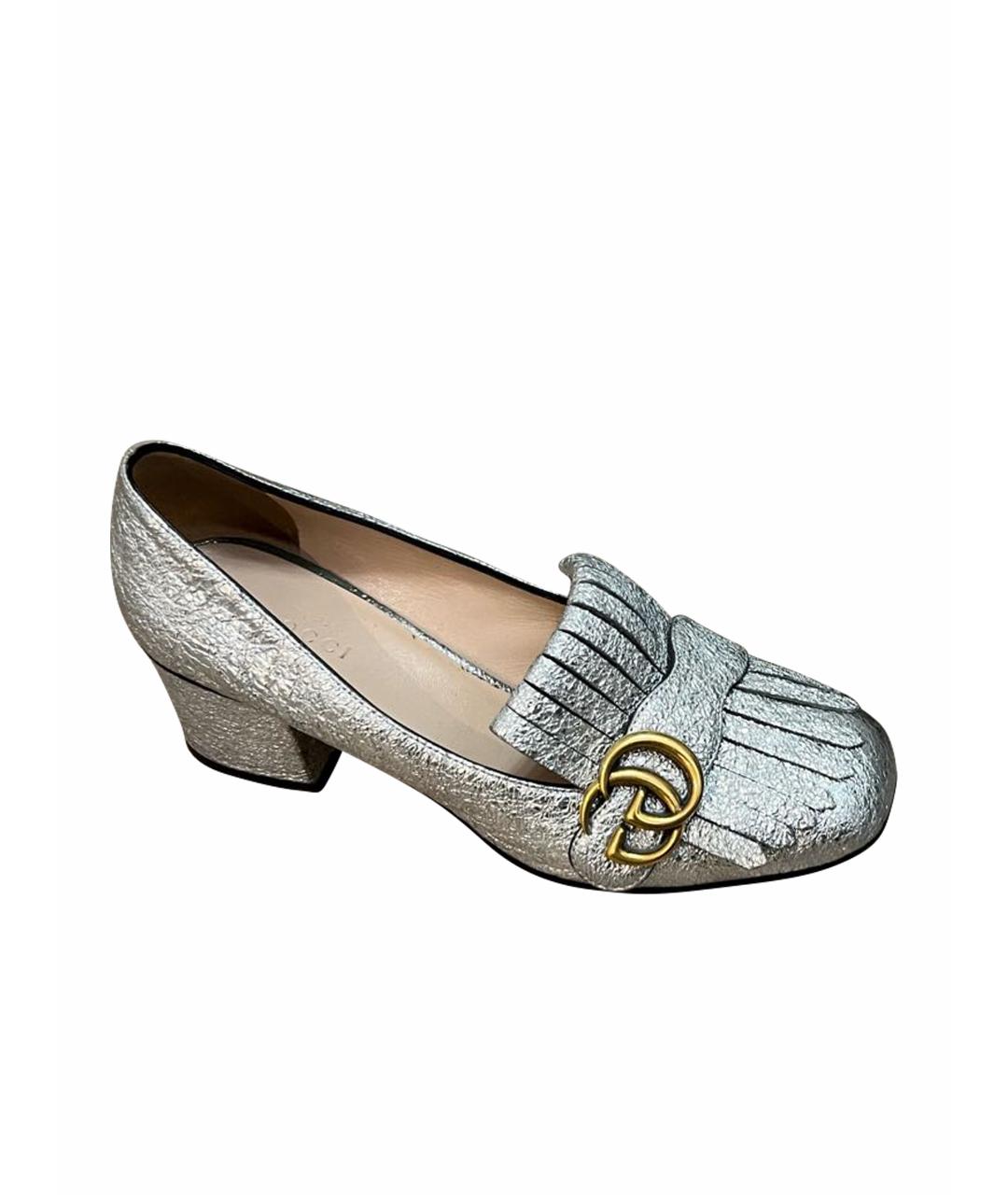 GUCCI Серебряные туфли, фото 8
