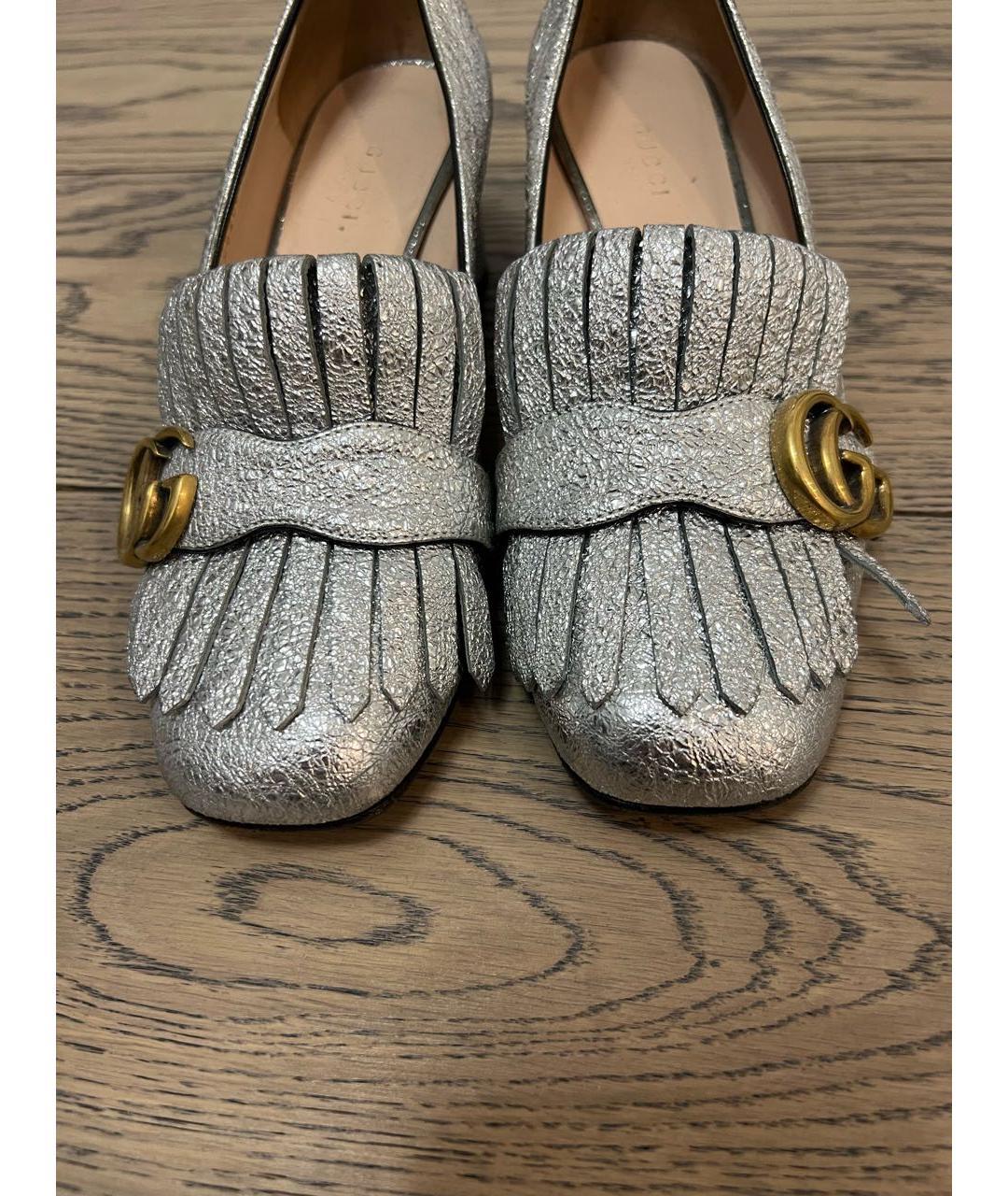 GUCCI Серебряные туфли, фото 5