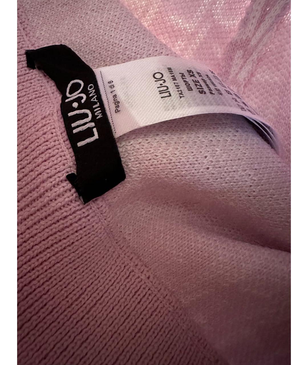 LIU JO Розовые полиэстеровые шорты, фото 3