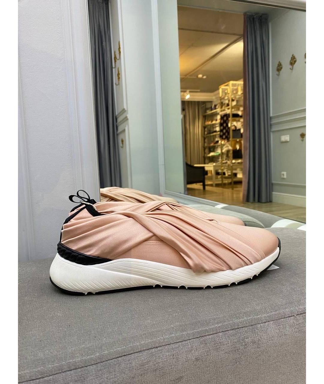 CASADEI Розовые текстильные кеды, фото 4