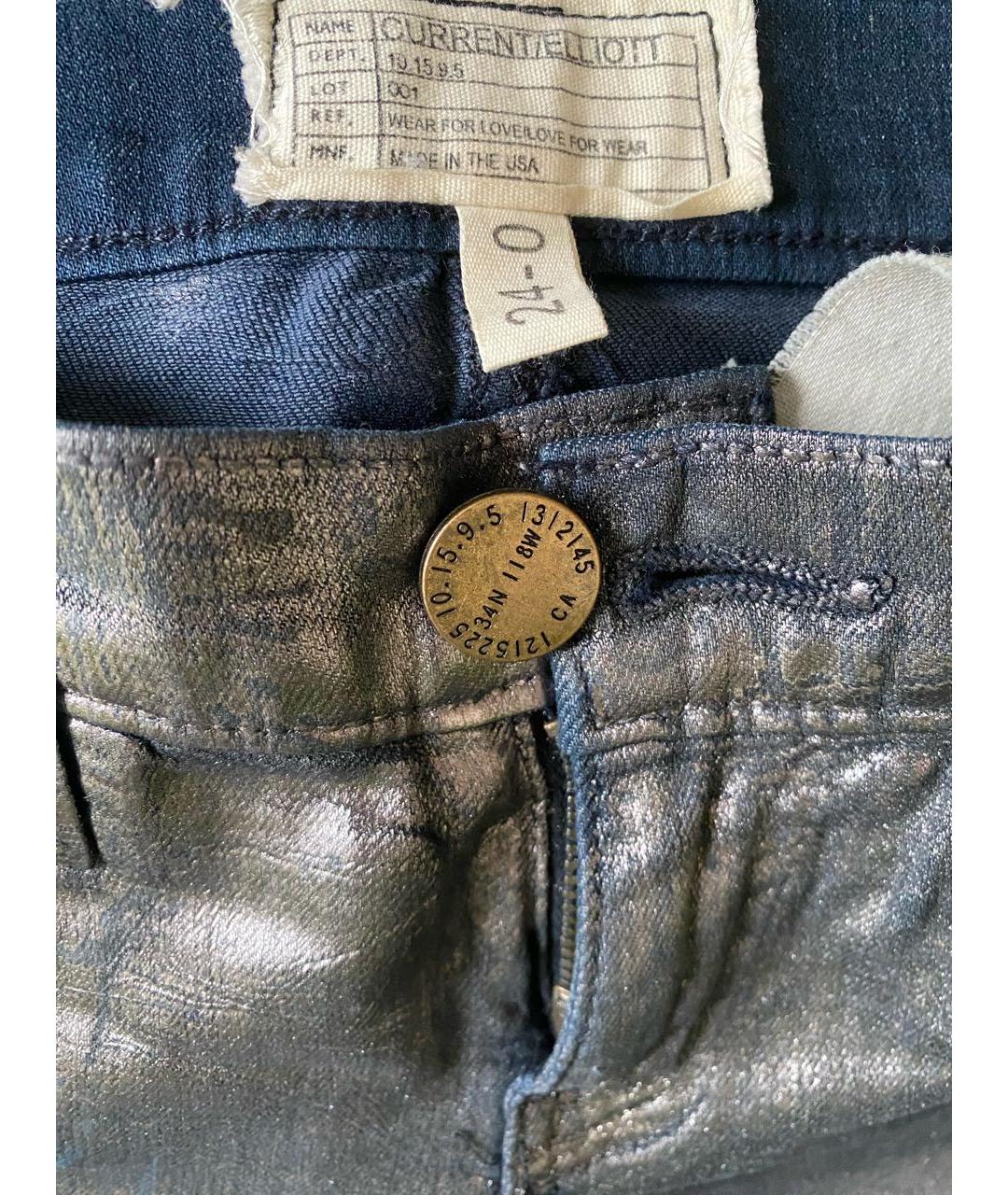 CURRENT/ELLIOTT Антрацитовые хлопковые джинсы слим, фото 3