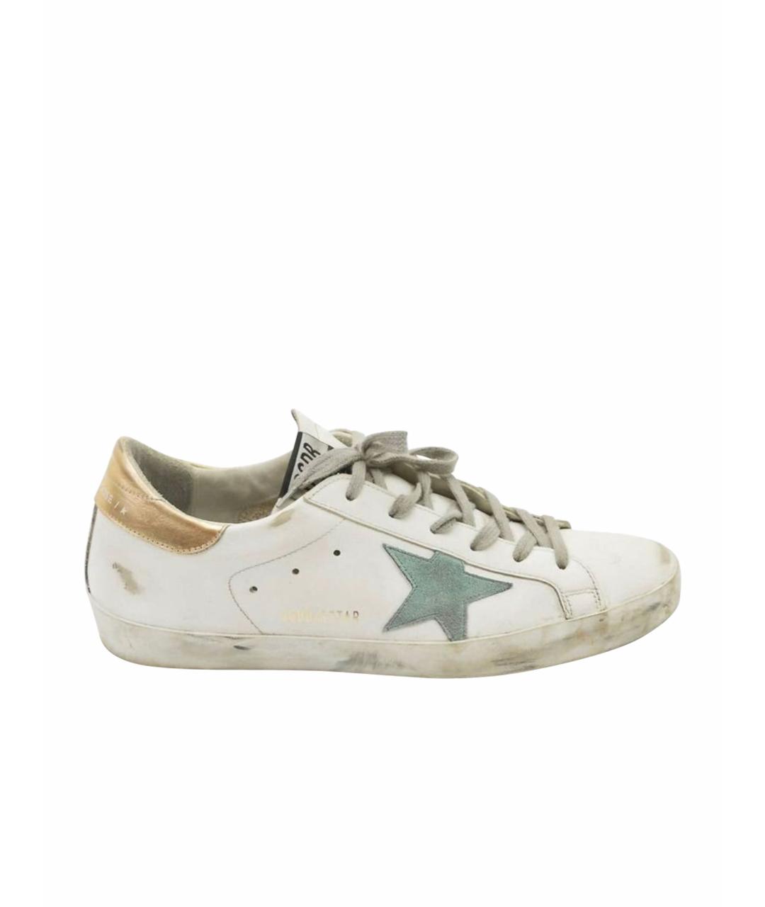 GOLDEN GOOSE DELUXE BRAND Белые кожаные кеды, фото 1