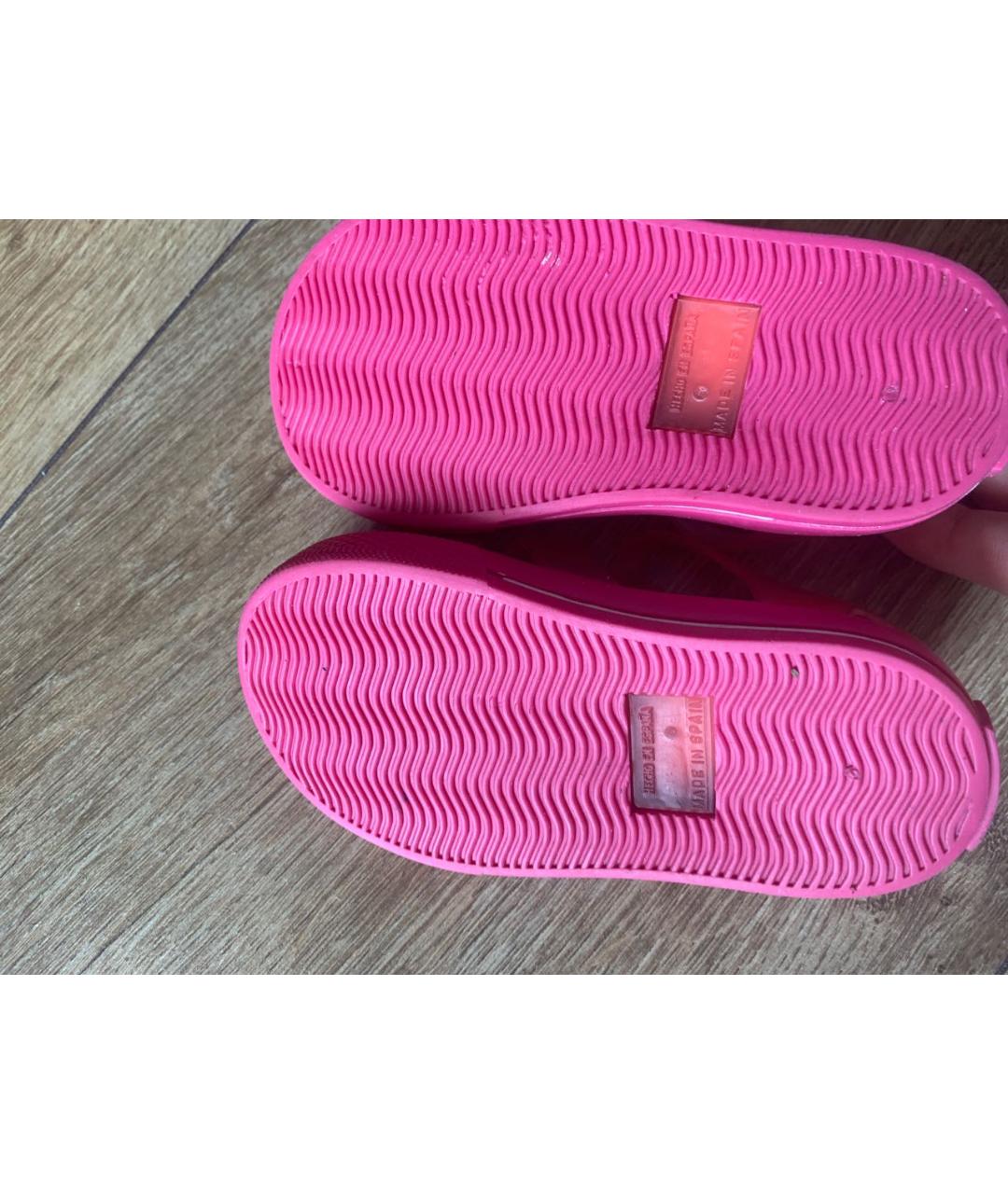 DOLCE & GABBANA KIDS Розовые резиновые сандалии и шлепанцы, фото 4