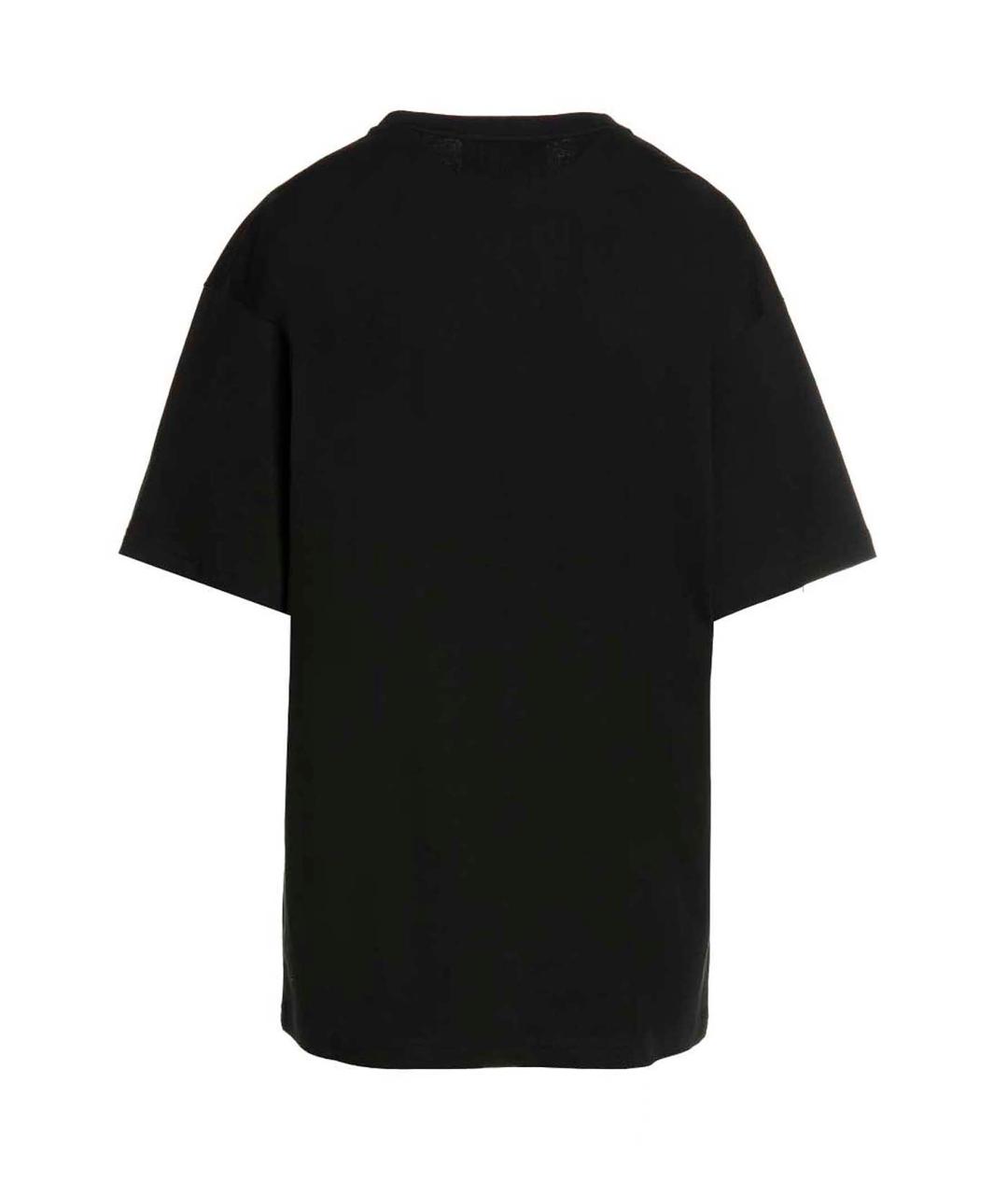 MOSCHINO Черная хлопковая футболка, фото 2