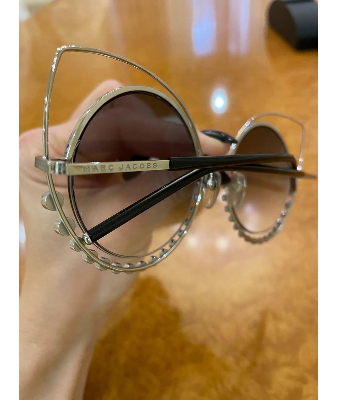 MARC JACOBS Серые металлические солнцезащитные очки, фото 4