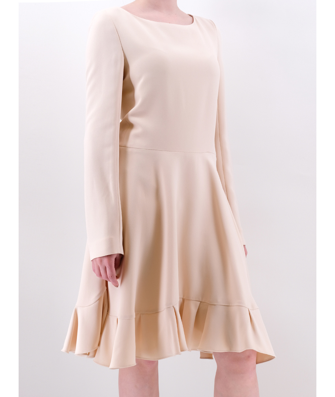 CHLOE Бежевое полиэстеровое повседневное платье, фото 2