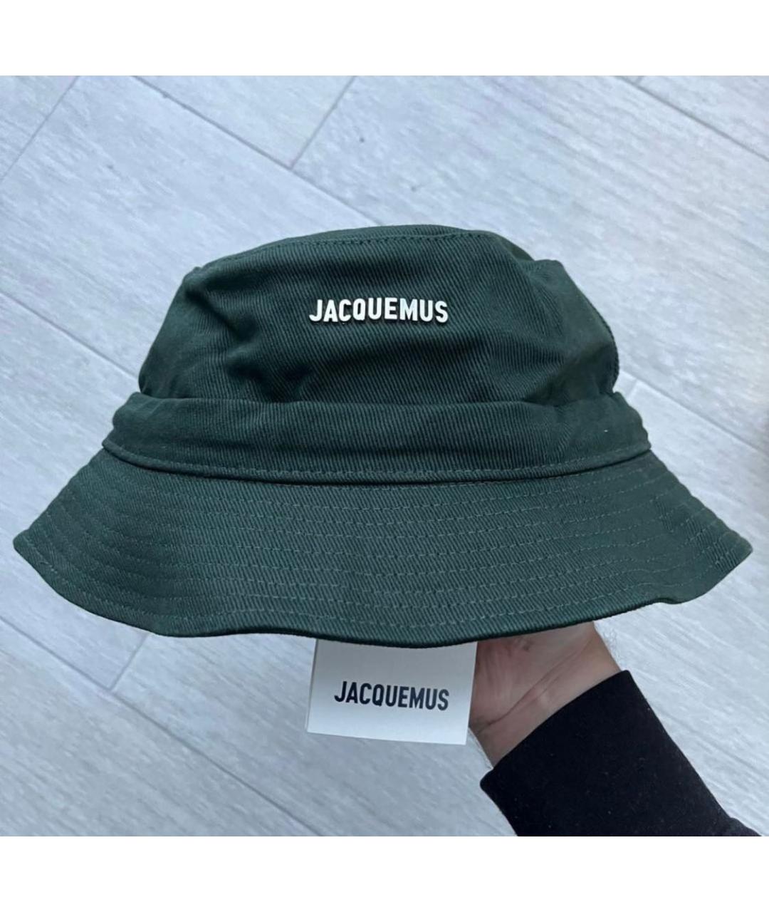JACQUEMUS Зеленая хлопковая панама, фото 2