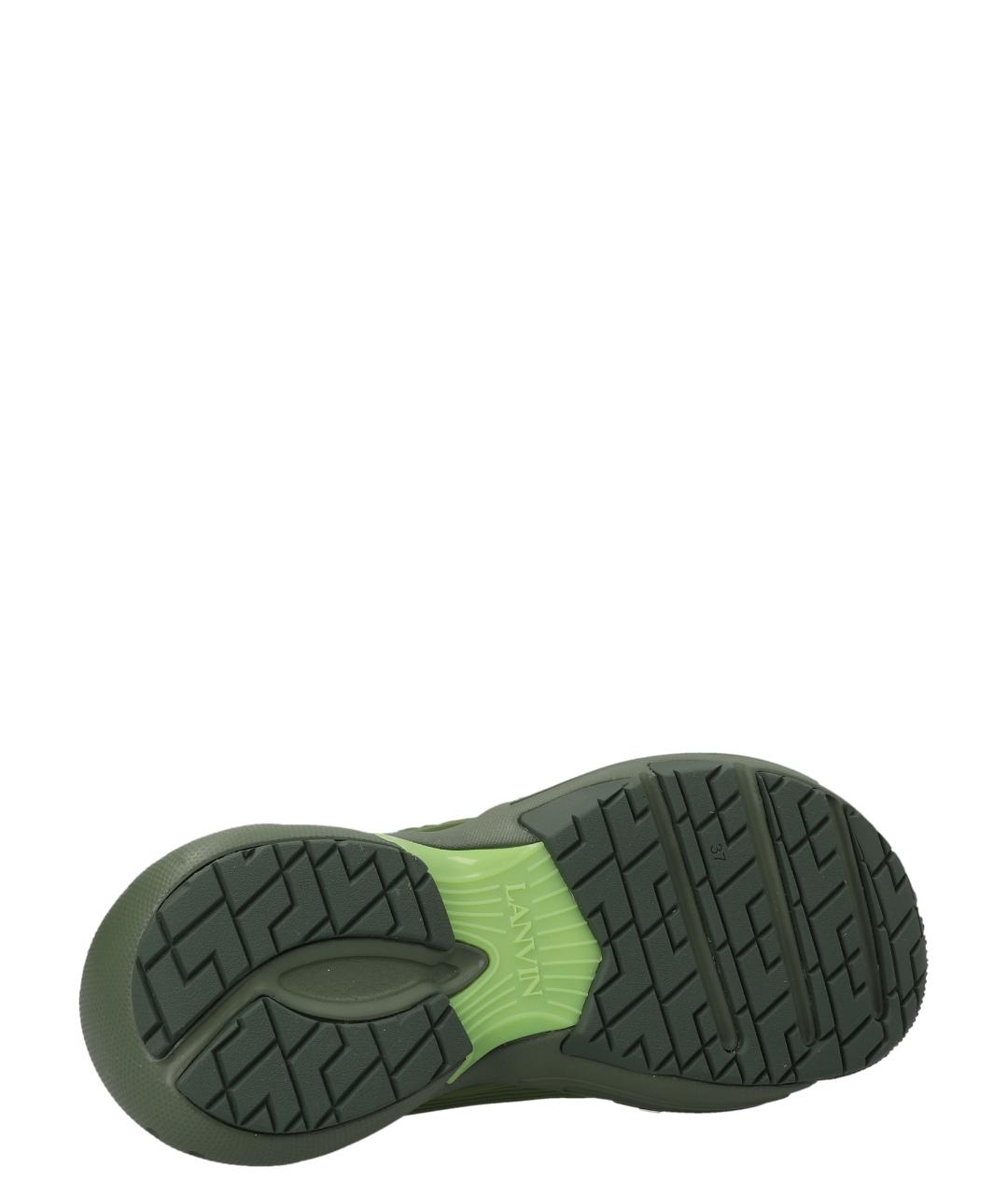 LANVIN Зеленые кроссовки, фото 4