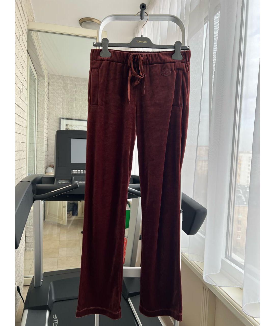 GUCCI Бордовый бархатный спортивные костюмы, фото 2
