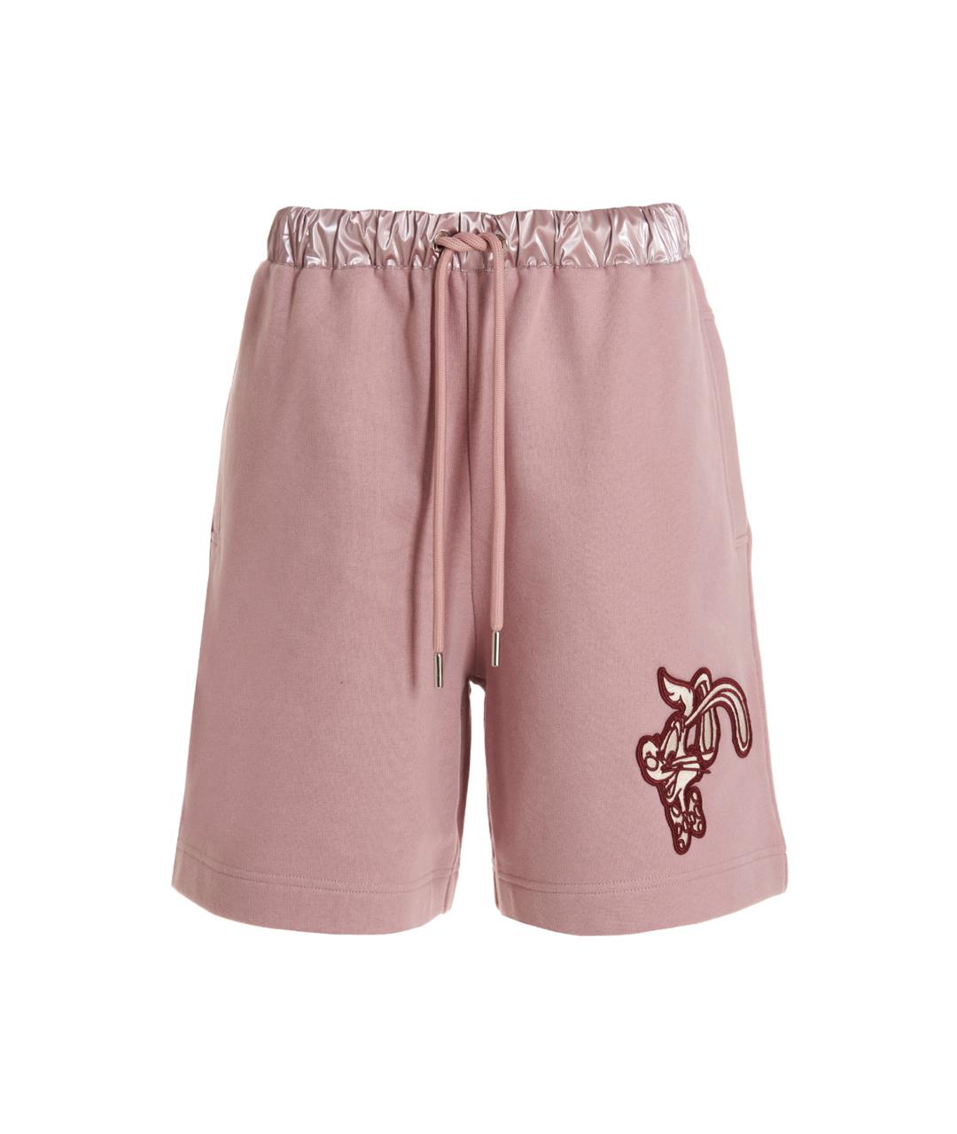 MONCLER Розовые хлопковые шорты, фото 1