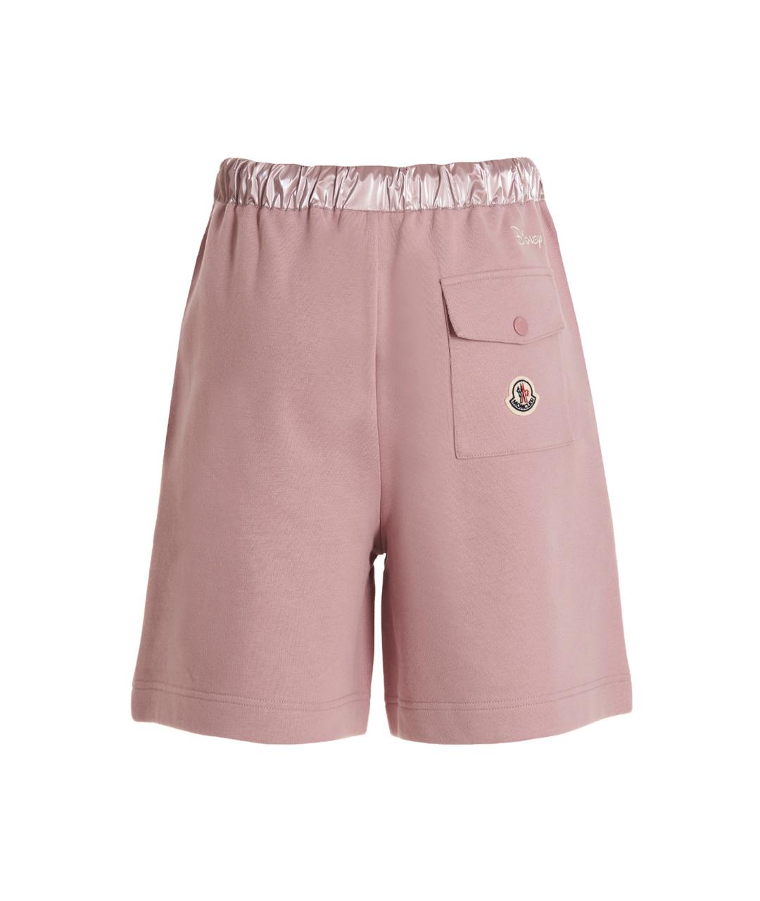 MONCLER Розовые хлопковые шорты, фото 2