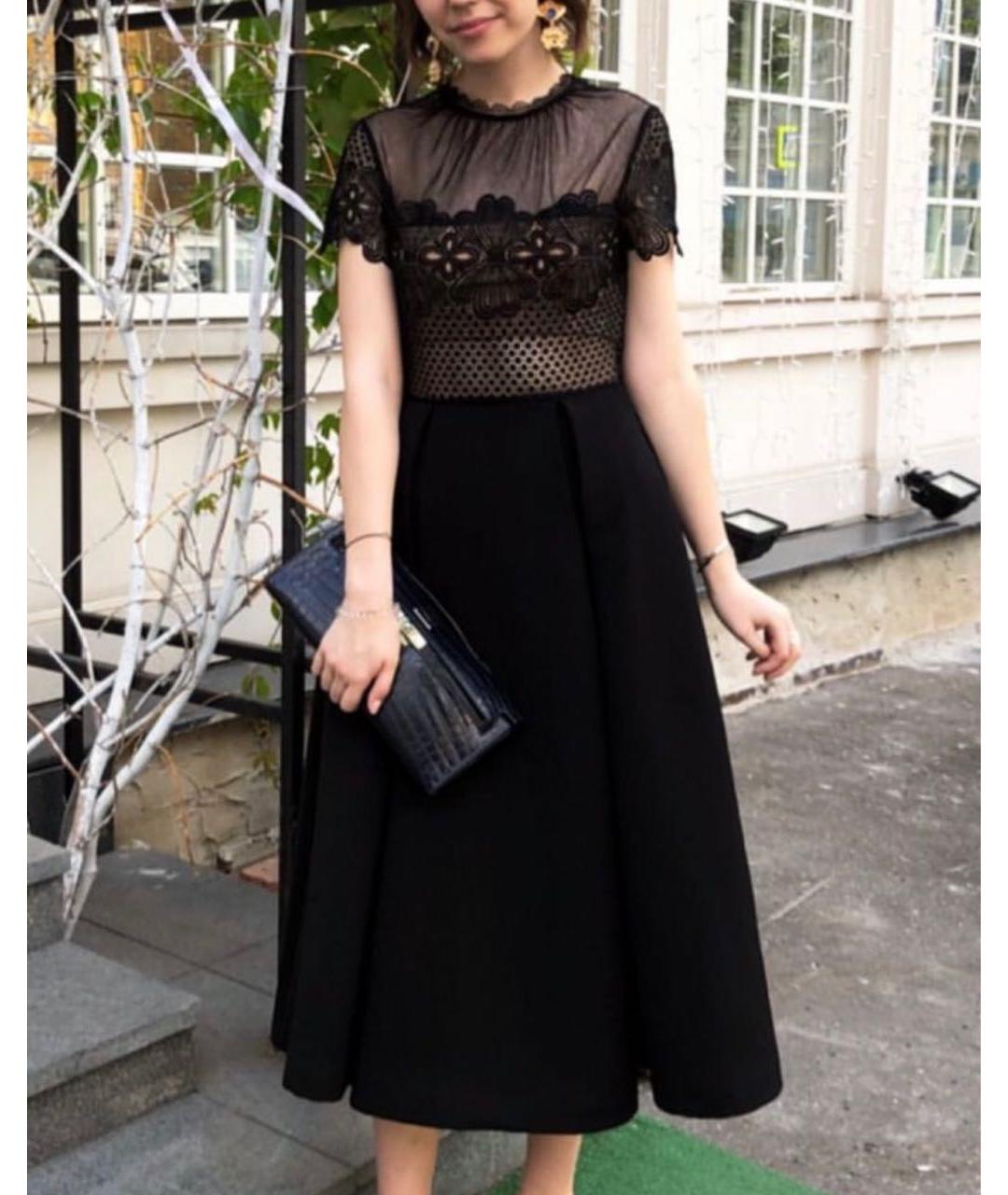 SELF-PORTRAIT Черное коктейльное платье, фото 6