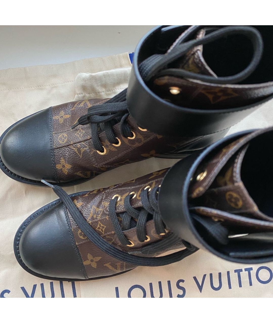 LOUIS VUITTON PRE-OWNED Коричневые кожаные ботинки, фото 3