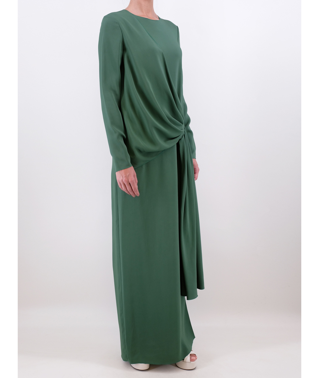 LANVIN Зеленые вискозное повседневное платье, фото 2