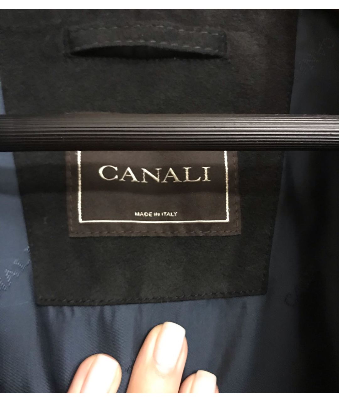 CANALI Темно-синяя кашемировая куртка, фото 3