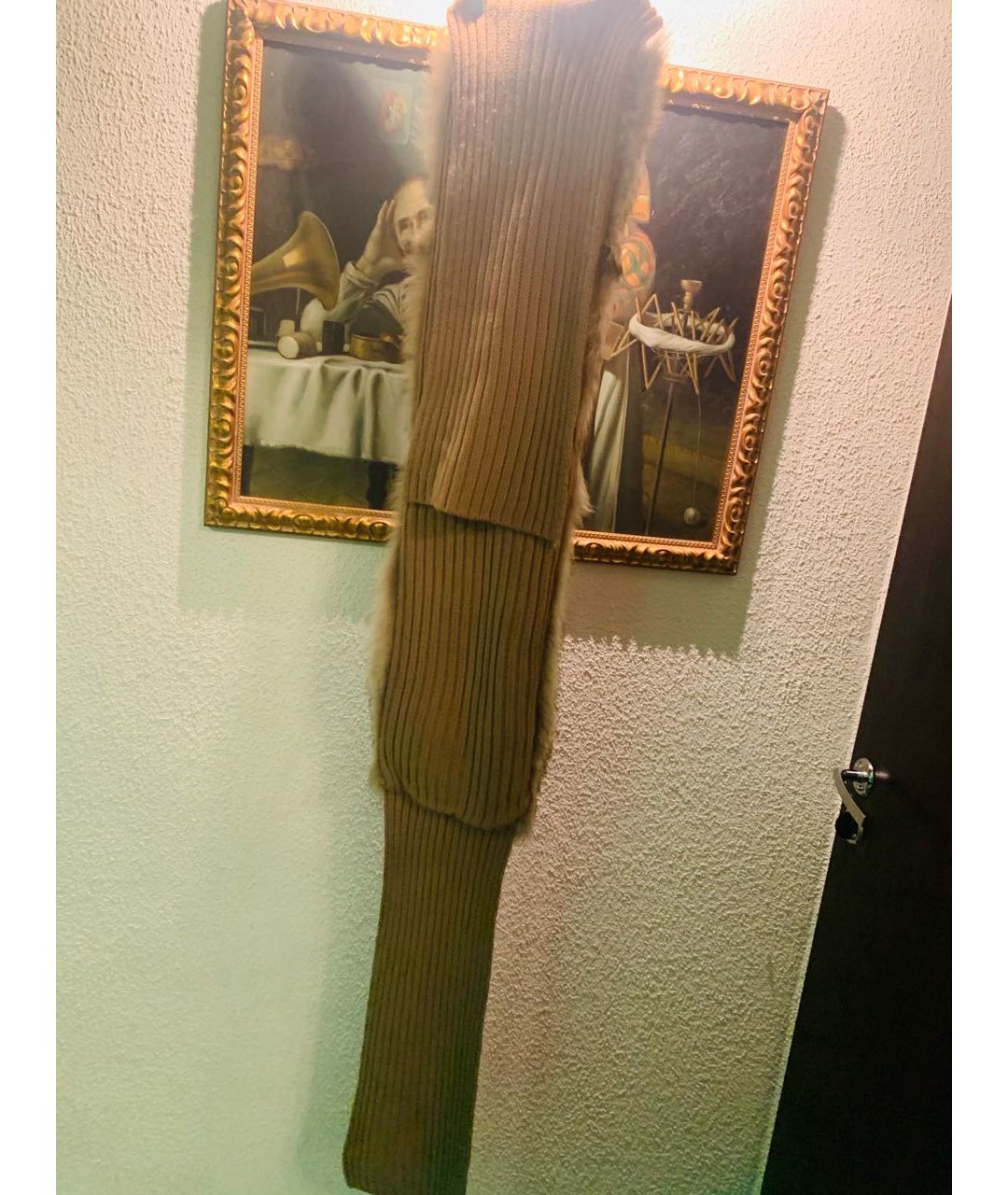 MICHAEL KORS Бежевый шерстяной шарф, фото 7