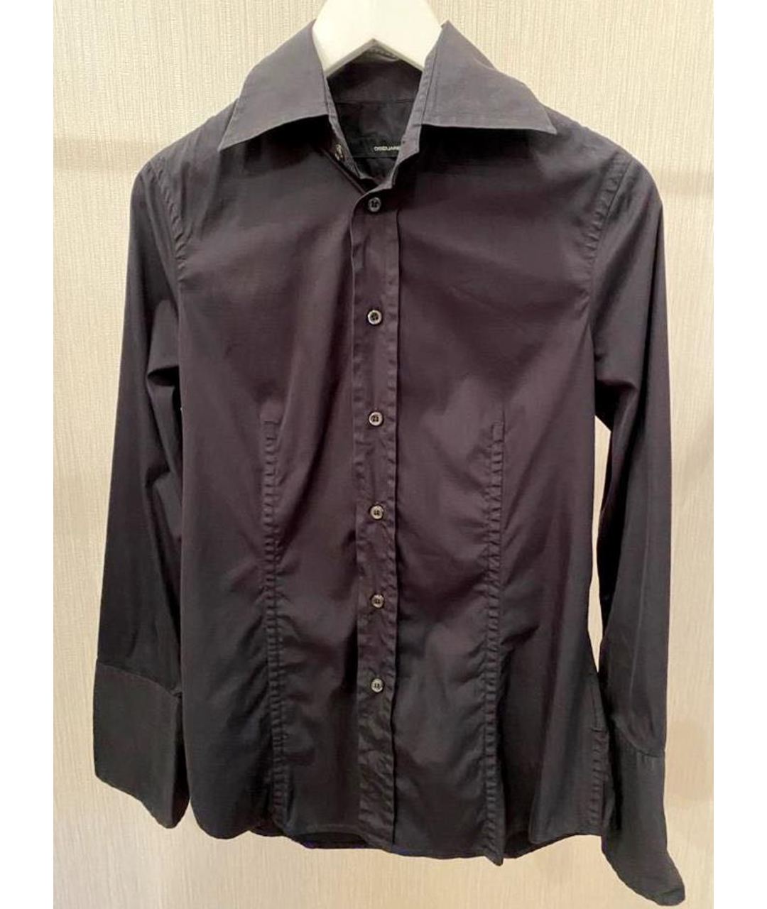 DSQUARED2 Черная хлопковая кэжуал рубашка, фото 4