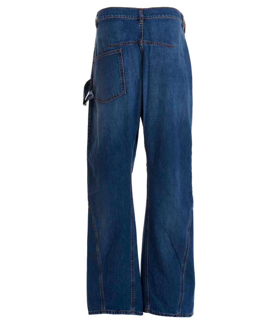 J.W.ANDERSON Синие хлопковые прямые джинсы, фото 2