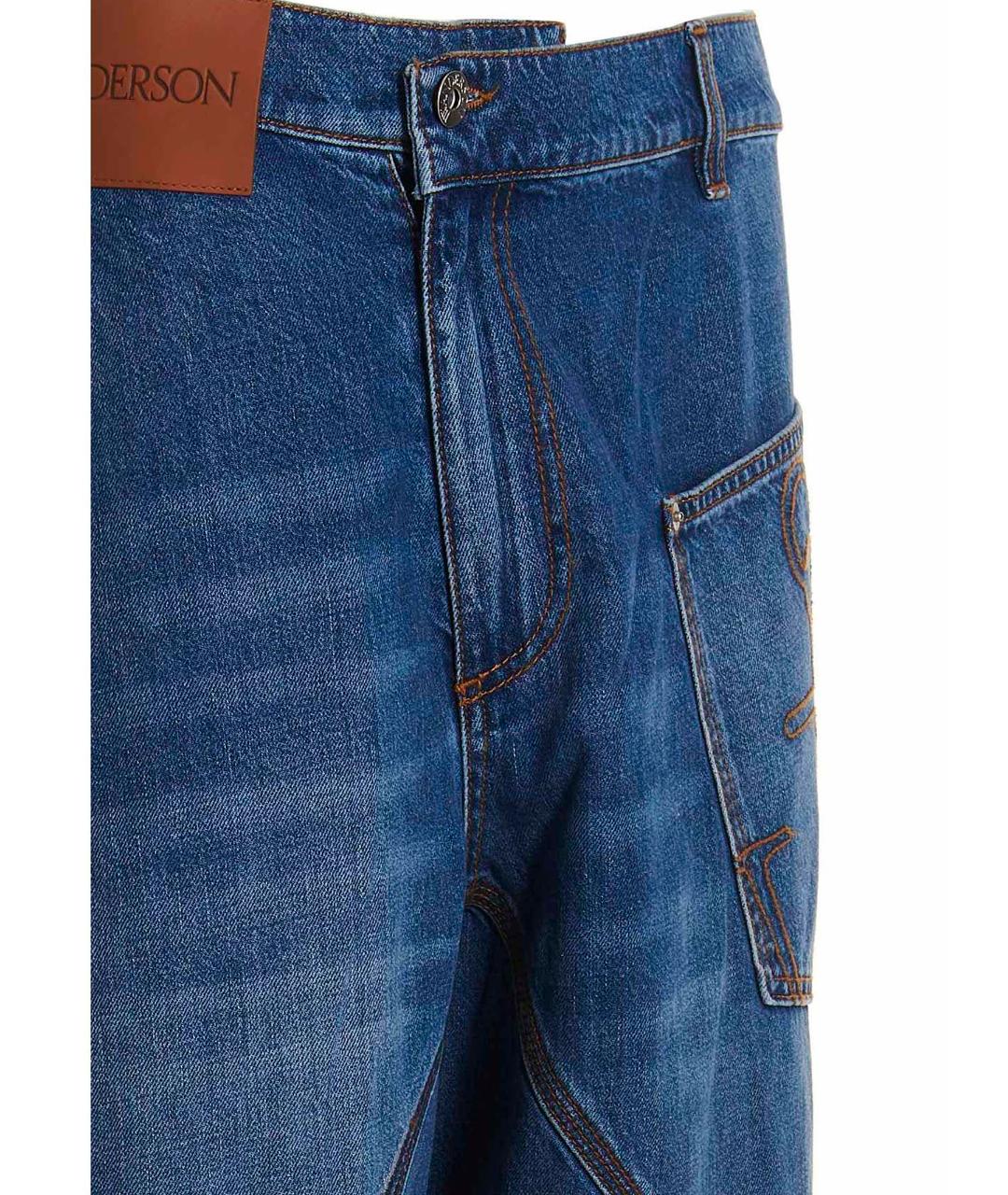 J.W.ANDERSON Синие хлопковые прямые джинсы, фото 3