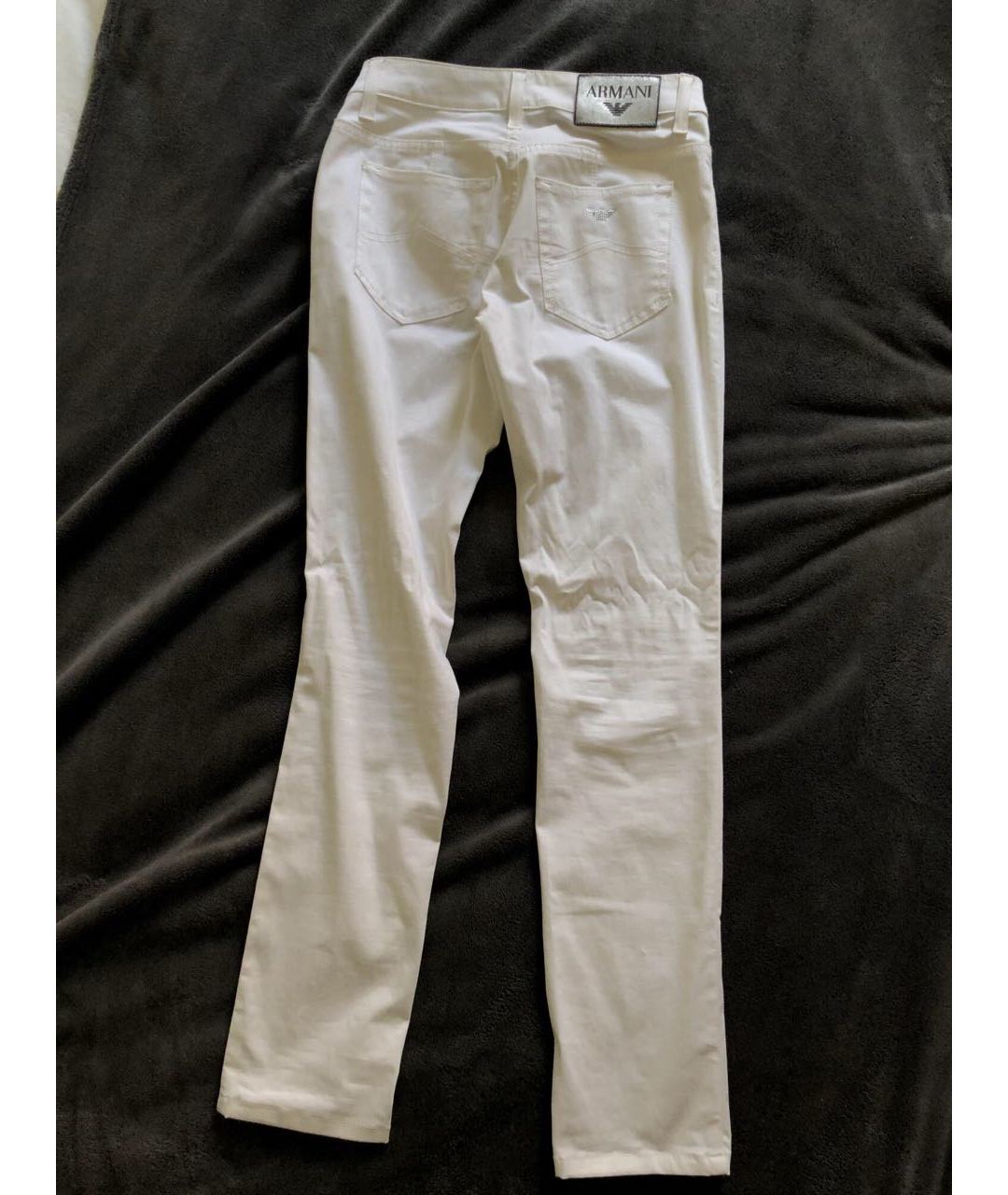 ARMANI JUNIOR Белые хлопковые детские джинсы, фото 2