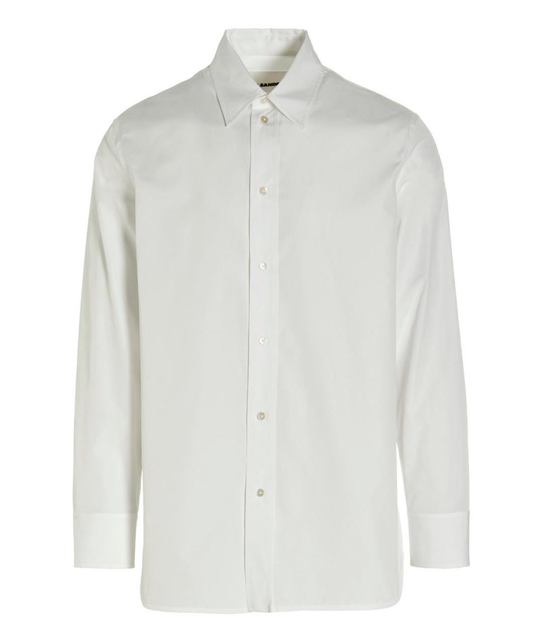 JIL SANDER Белая хлопковая кэжуал рубашка, фото 1
