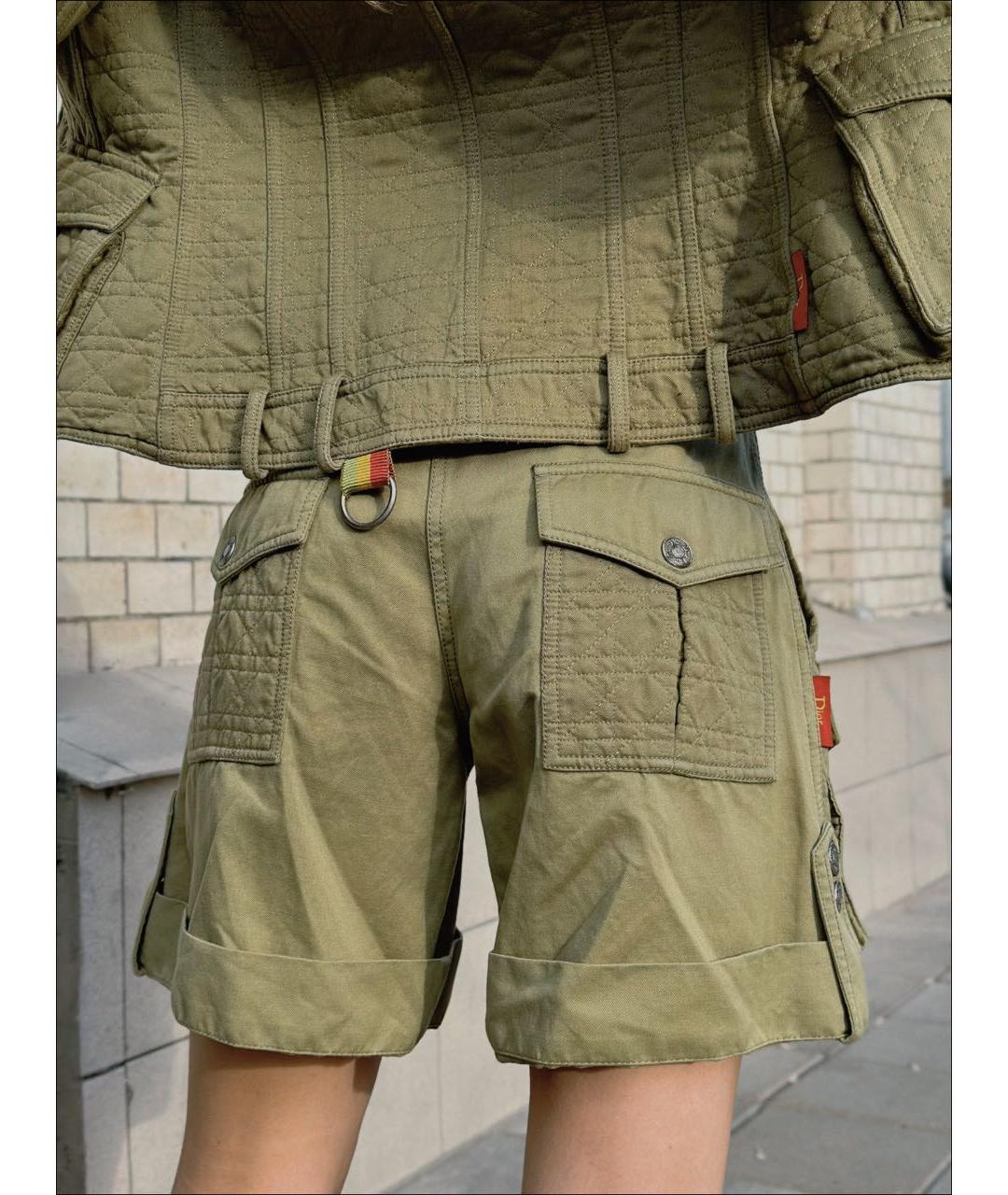 CHRISTIAN DIOR PRE-OWNED Хаки хлопковый костюм с брюками, фото 6