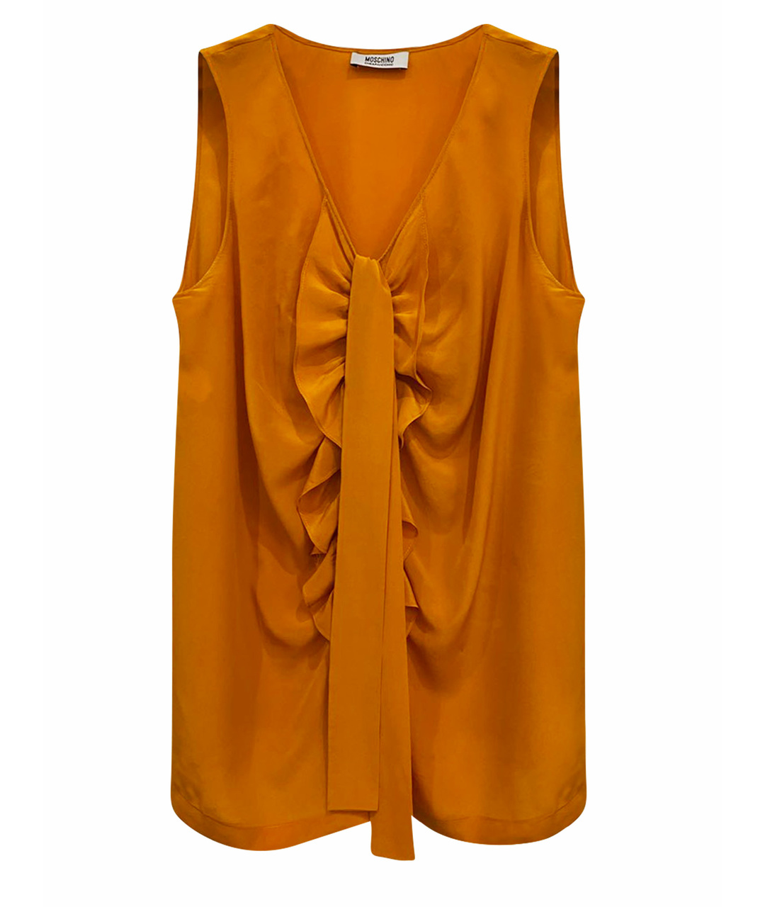 MOSCHINO Оранжевая шелковая рубашка, фото 1